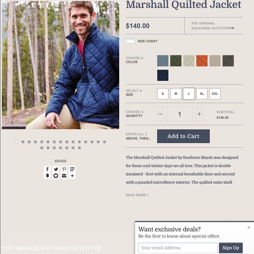NEW Southern Marsh Marshall Quilted Jacket